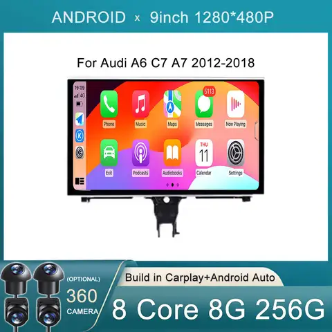 9 인치 터치 스크린 IPS 안드로이드 14 아우디 A6 C7 A7 2012-2018 자동 Carplay 모니터 스테레오 Speacker 라디오 멀티미디어 플레이어 9 인치 터치 스크린 IPS 안드로이드 14 아우디 A6 C7 A7 2012-2018 자동 Carplay 모니터 스테레오 Speacker 라디오 멀티미디어 플레이어