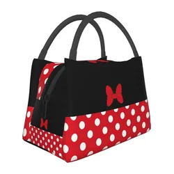 Cartoon Minnie isolierte Lunch pakete für Frauen tragbare Thermo kühler Lebensmittel Lunchbox Arbeits reise