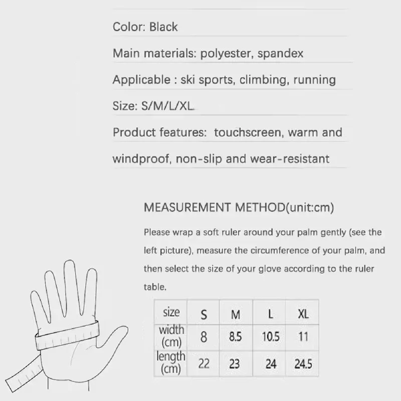 Winter Waterproof Men\'s Gloves Windproof Sports Fishing Touchscreen Driving Motorcycle Ski Non-slip Warm Cycling Women Gloves