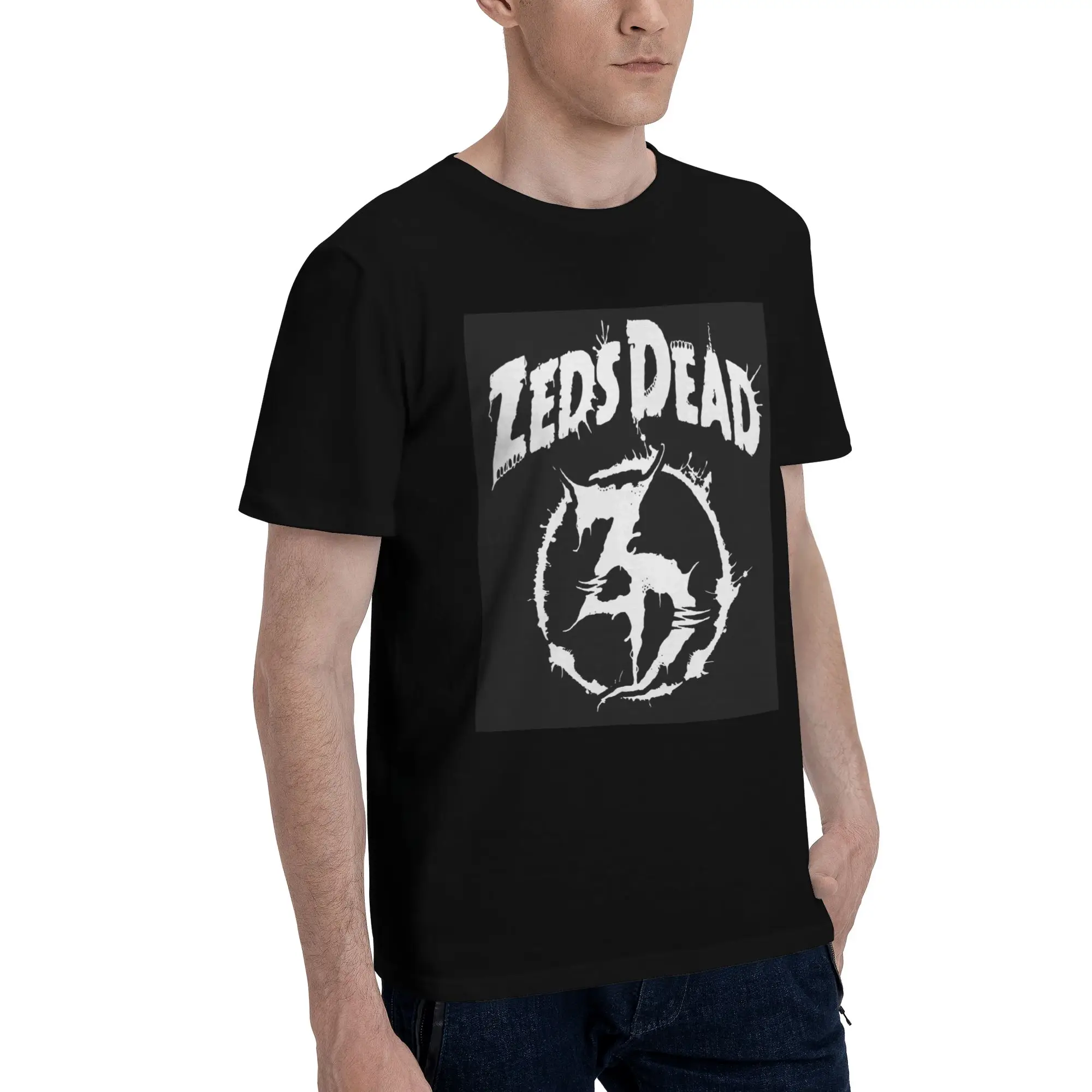 

Мужская футболка Zeds Dead 1, большие размеры, мужские хлопковые футболки с круглым вырезом, короткие летние мужские футболки