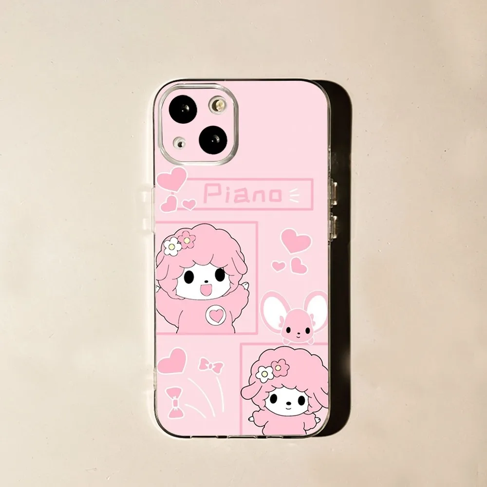 S-Sanrio My Sweet P-Piano Phone Case For iPhone 15,14,13,12,11 Plus,Pro,Max,XR,XS,X,7,8 Plus,SE,Mini Transparent Silicone Soft