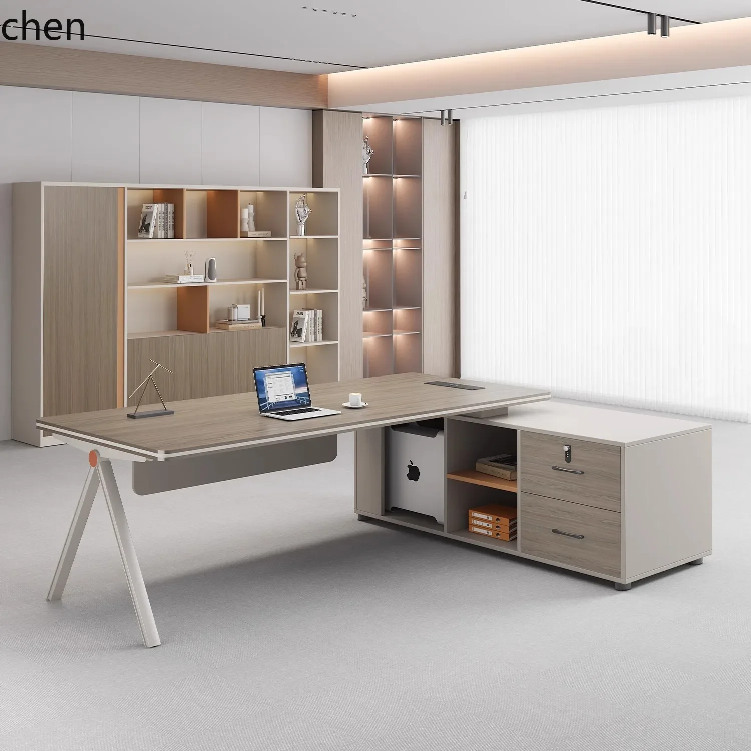 W5.19 light luxury simple modern desk supervisor office desk and chair combination computer desk