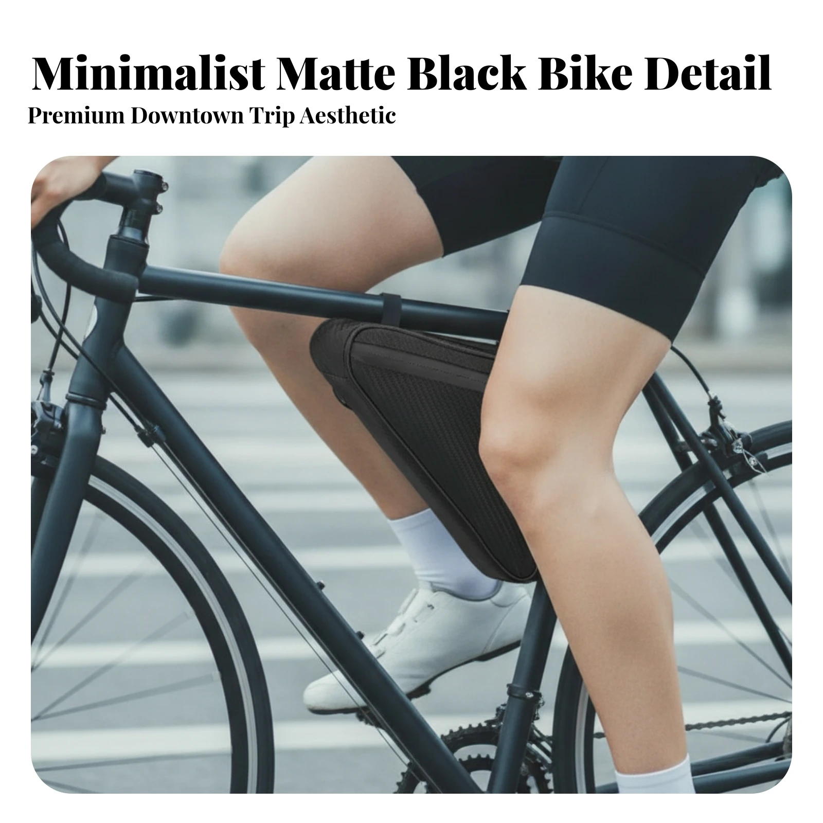 Cycle Front Triangle Bag Sleek Bike Triangle Frame Bag Lightweight Secure for Cyclists, Road Rides