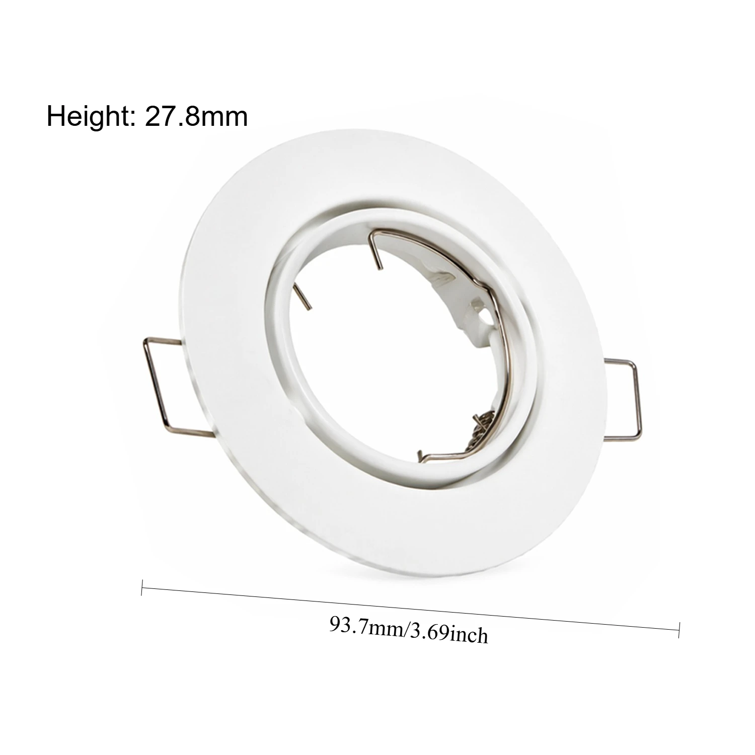 1/10PCS Recessed Spotlight GU10 Downlights for Ceiling Round White Finish Metal Frame for Recessed Ceiling Spot Light Fittings