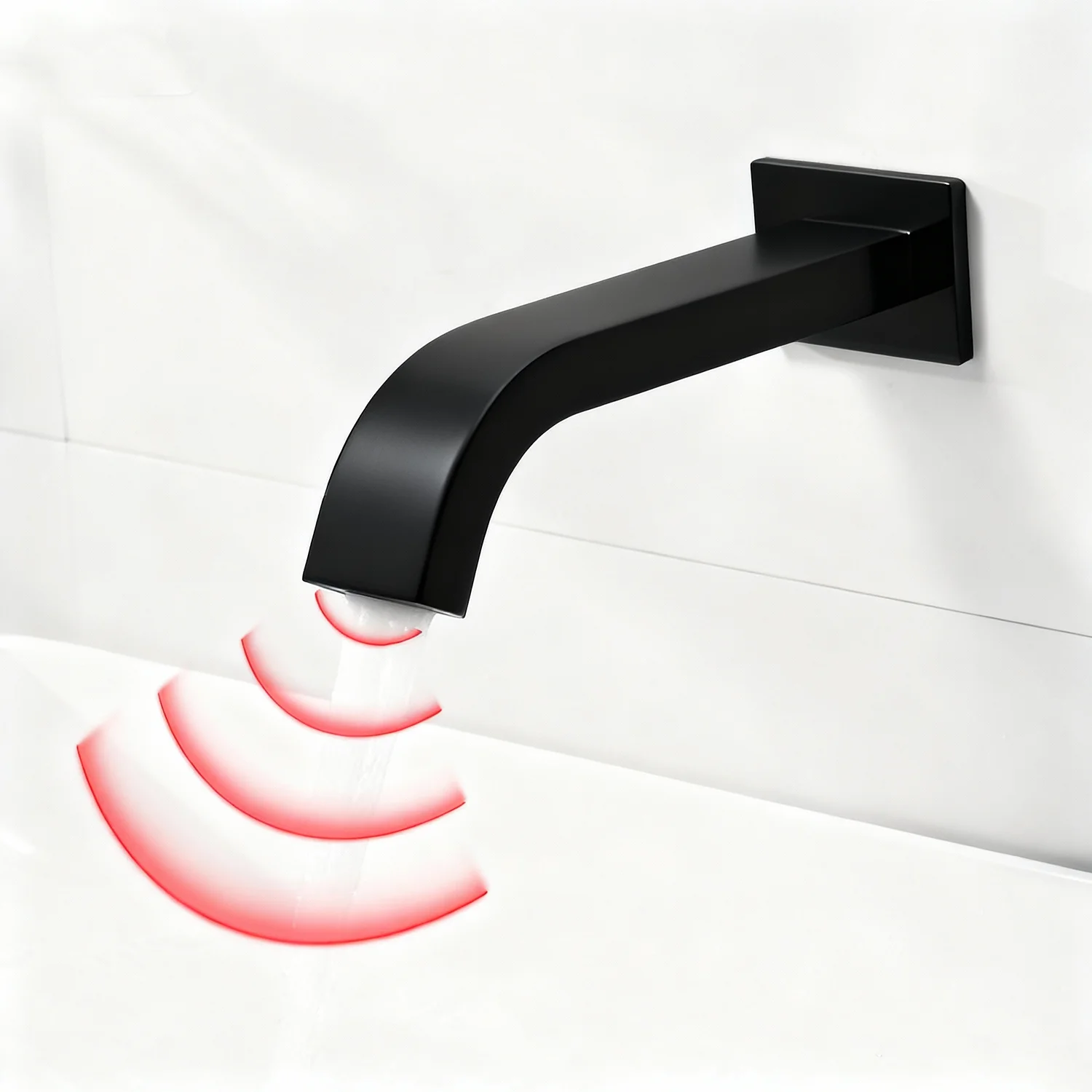 Torayvino Sensor Bathroom Faucet Wall Mounted Smart Basin Faucet Infrared Induction Mixer Tap Cold Hot Water Touchless Sink Tap