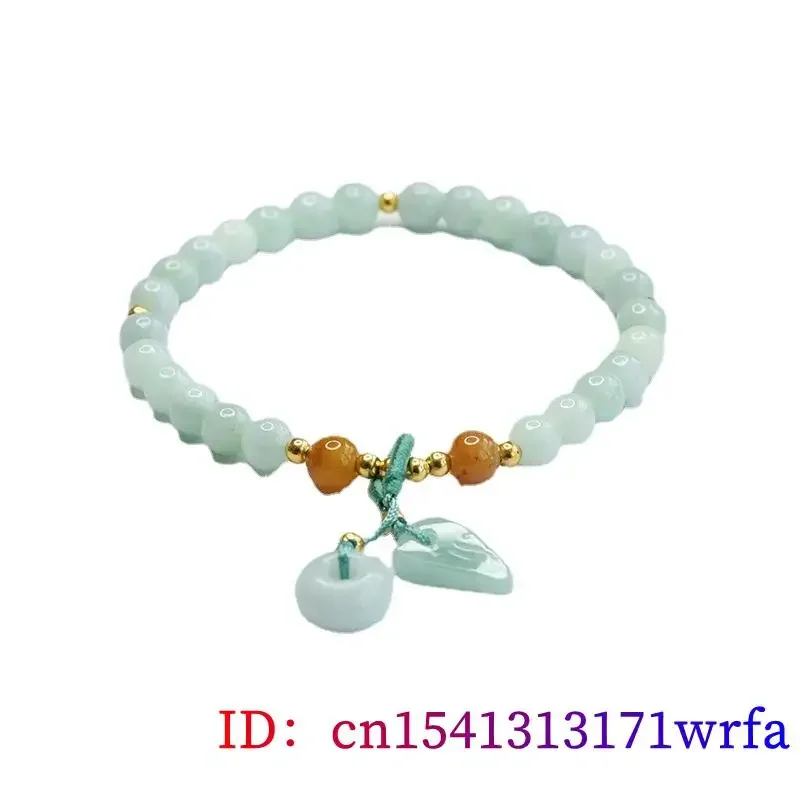 Burmese Jade Donut Bracelets Chinese Bead Accessories Jewelry Gifts Real Jadeite Amulets Talismans White Natural Designer Women