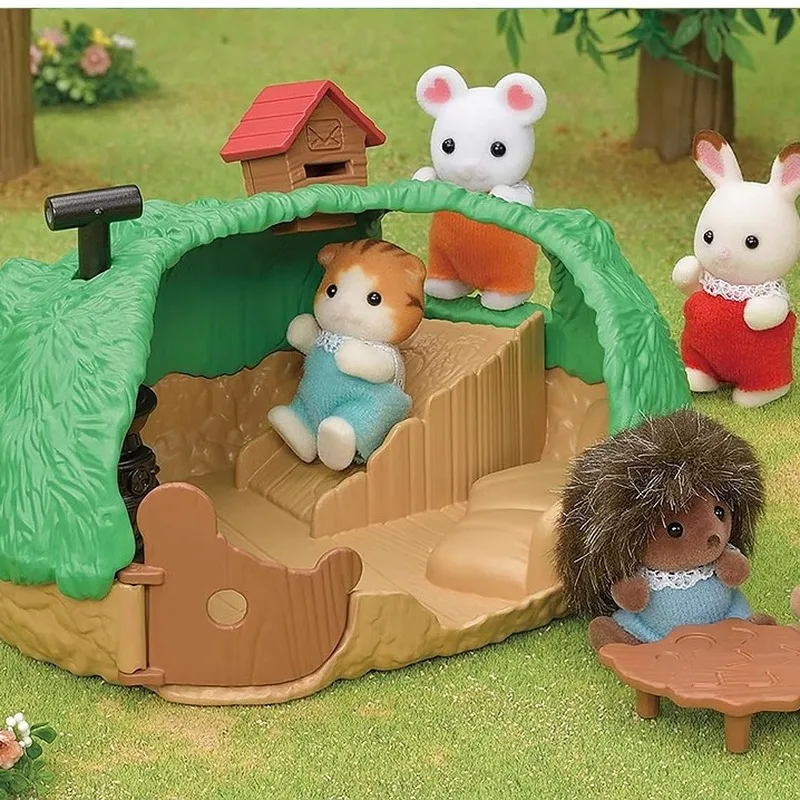 Sylvanian Families Huizen Accessoires Calico Critters Meisje Kinderen Speelgoed Miniatuur Pop Baby Egel Schuilplaats Speelgoed Voor Kinderen Gift