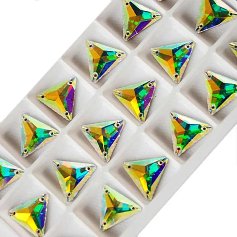 YANRUO 3270 Dreieck DIY Nähen Kristall Strass Nähen Auf Steine Glas Perlen Flache Rückseite Strass Genäht Für Kleidung – Detail 18