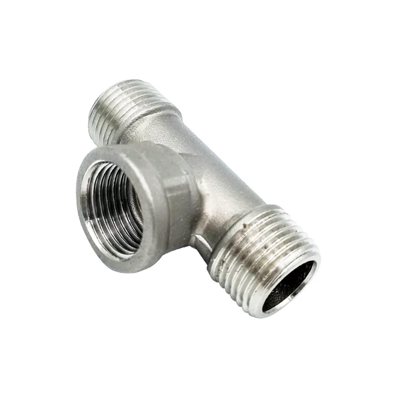 Male+Female+Male Threaded 3 Way Tee T Pipe Fitting 3/8