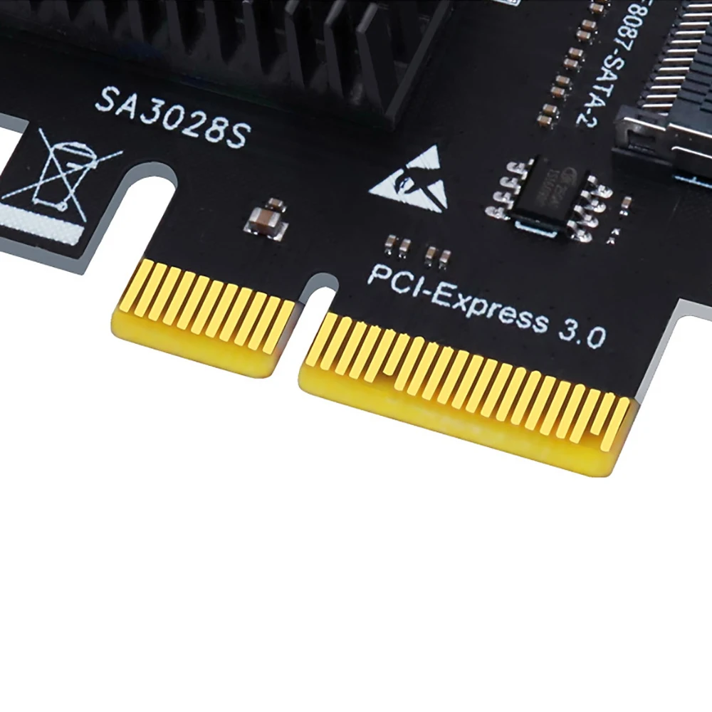 Imagem -05 - Cartão de Expansão para Sata Adaptador Chip Pcie para Sff8087 Mini Sas Port Sata 3.0 para Controlador Pcie3.0 para Sff8087 Asm1166