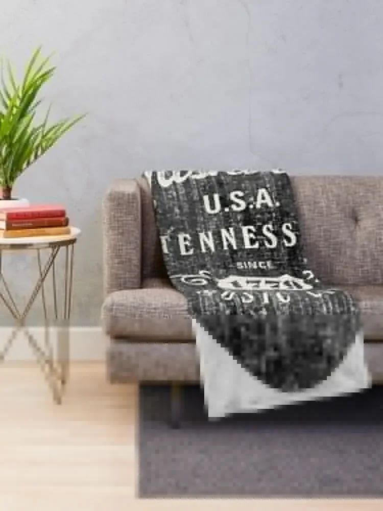 Nashville T-ShirtNashville Music City USA Vintage Throw Blanket Decorative Throw Quilt Bed Vintage Blankets