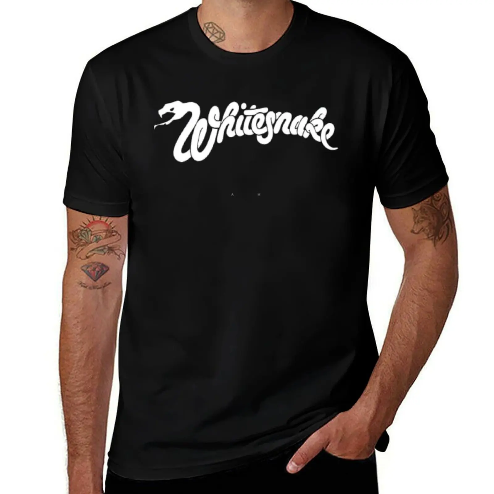 Whitesnake logo The old Whitesnake Whitesnake logo brand T-Shirt oversizeds designer shirts t shirt men 100℅ cotton