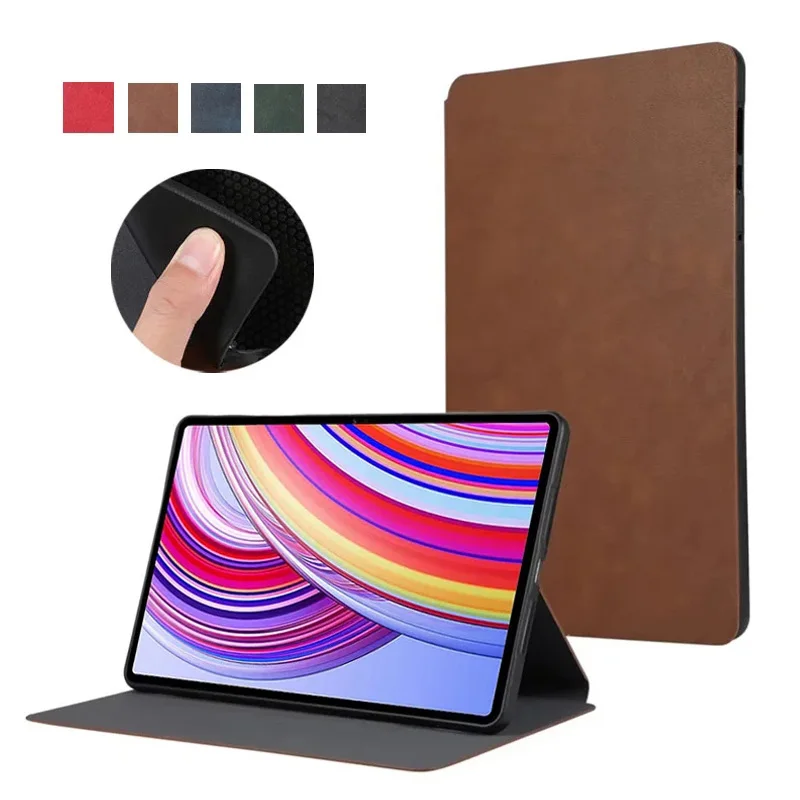 Funda For Redmi Pad Pro Case 12.1 inch Business PU Leather Soft Back Stand Cover For Xiaomi Poco Pad / Redmi Pad Pro 12.1 Case