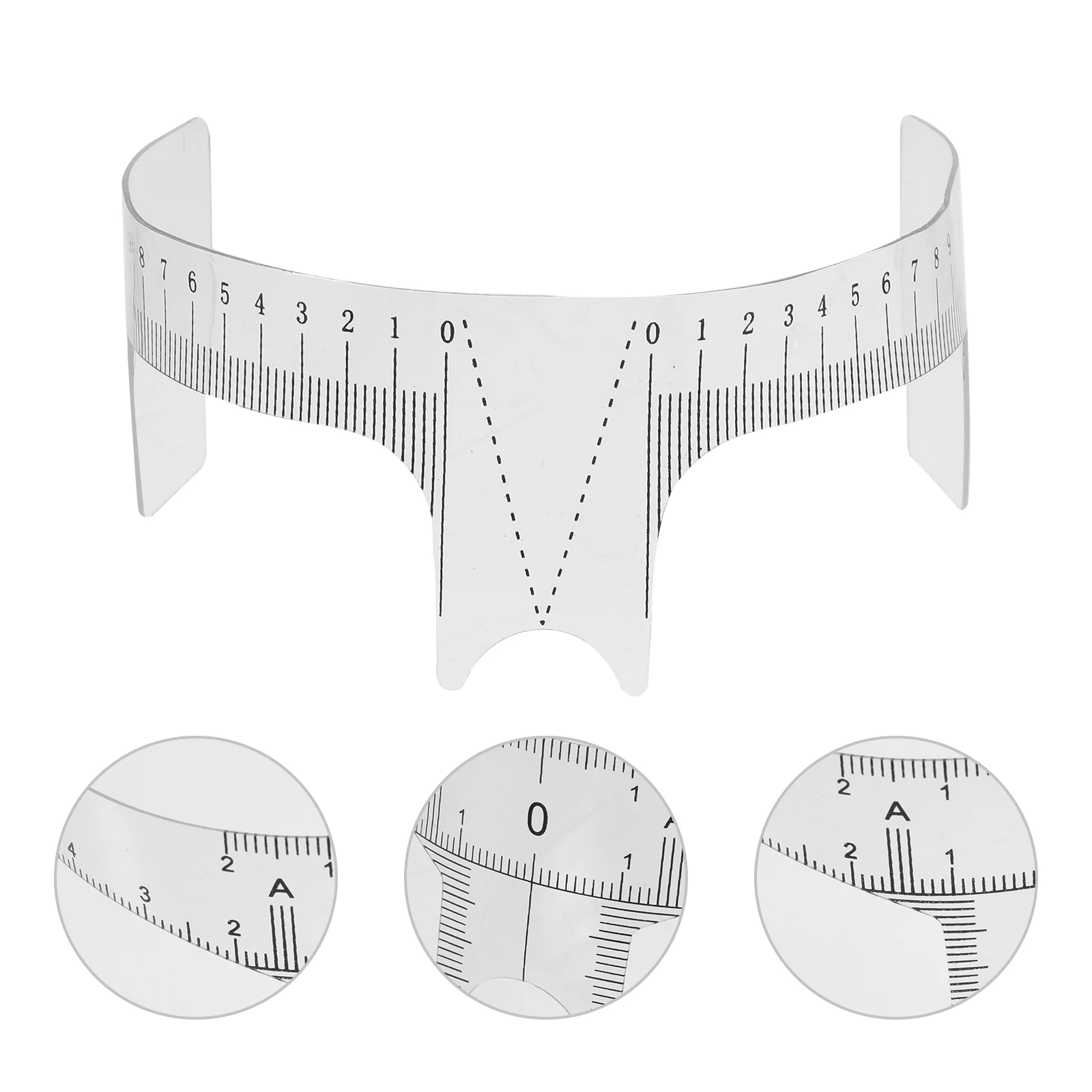 Plantilla para dar forma a las cejas, regla guía, máscara de tatuaje, medida de nariz, Microblading adhesivo, 6 uds.