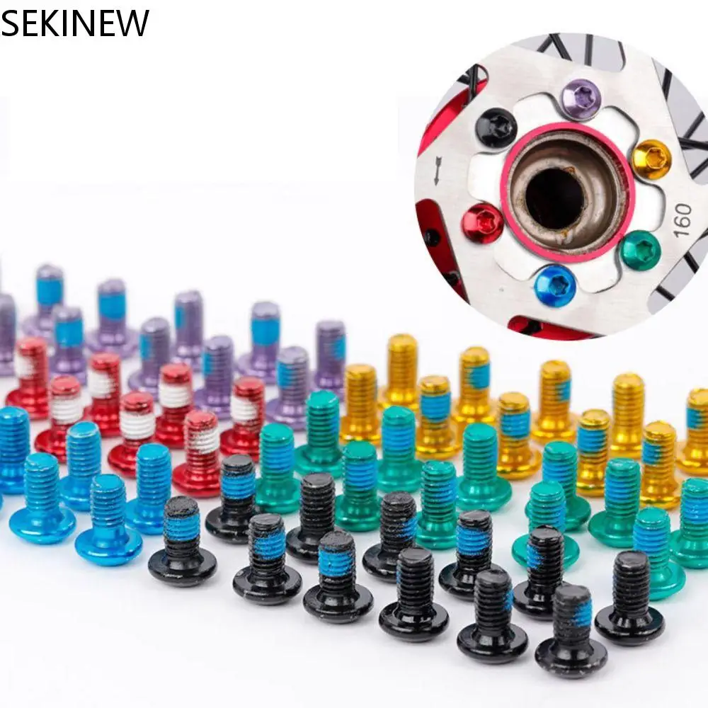 

12PCS M5 * 9 T25 Disc Screw Stainless Steel T25 Brake Disc Screw Multicolor Smooth Surface Cycling Enthusiasts