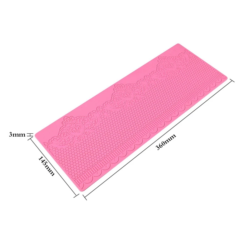 DIY Craft Honeycomb Impression Cake Lace Mat Fondant Border Silicone Mold Cake Decorating Tools Kitchen Bakeware