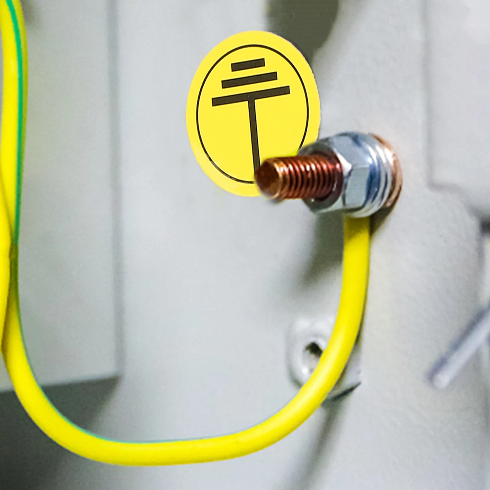 1 set 1 Set Durable Warning Decals For Electrical Equipment Grounding Caution Stickers Machinery Safety Sign Traffic Safety