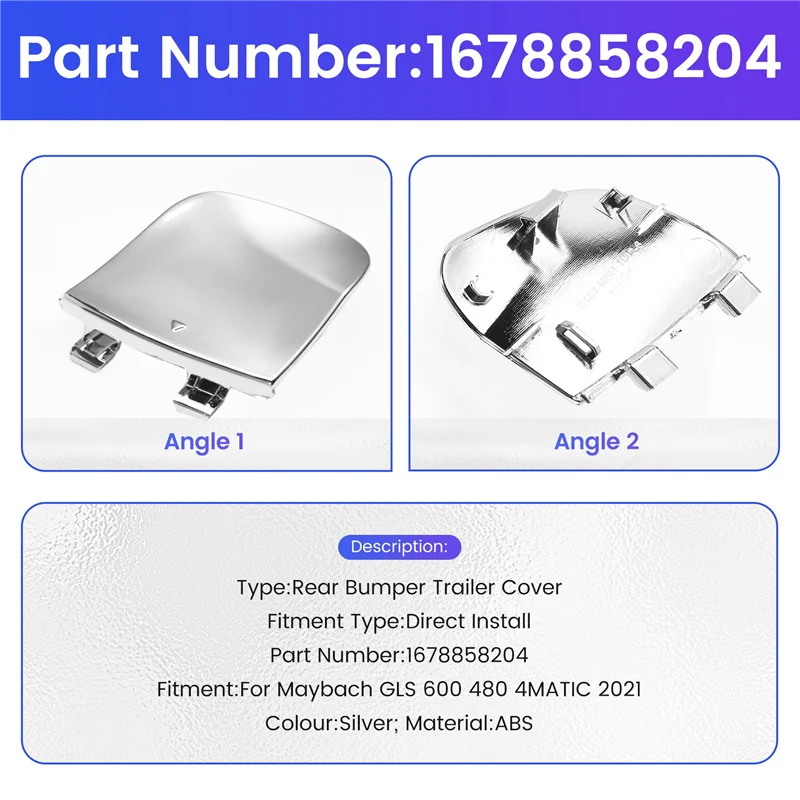 1678858204 المصد الخلفي غطاء مقطورة غطاء حلقة السحب لمرسيدس بنز مايباخ GLS 600 480 4MATIC 2021-A61E
