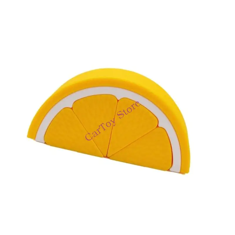 Brinquedo educacional quebra-cabeça tangerina frutas silicone para crianças empilhando tangerina, brinquedo para