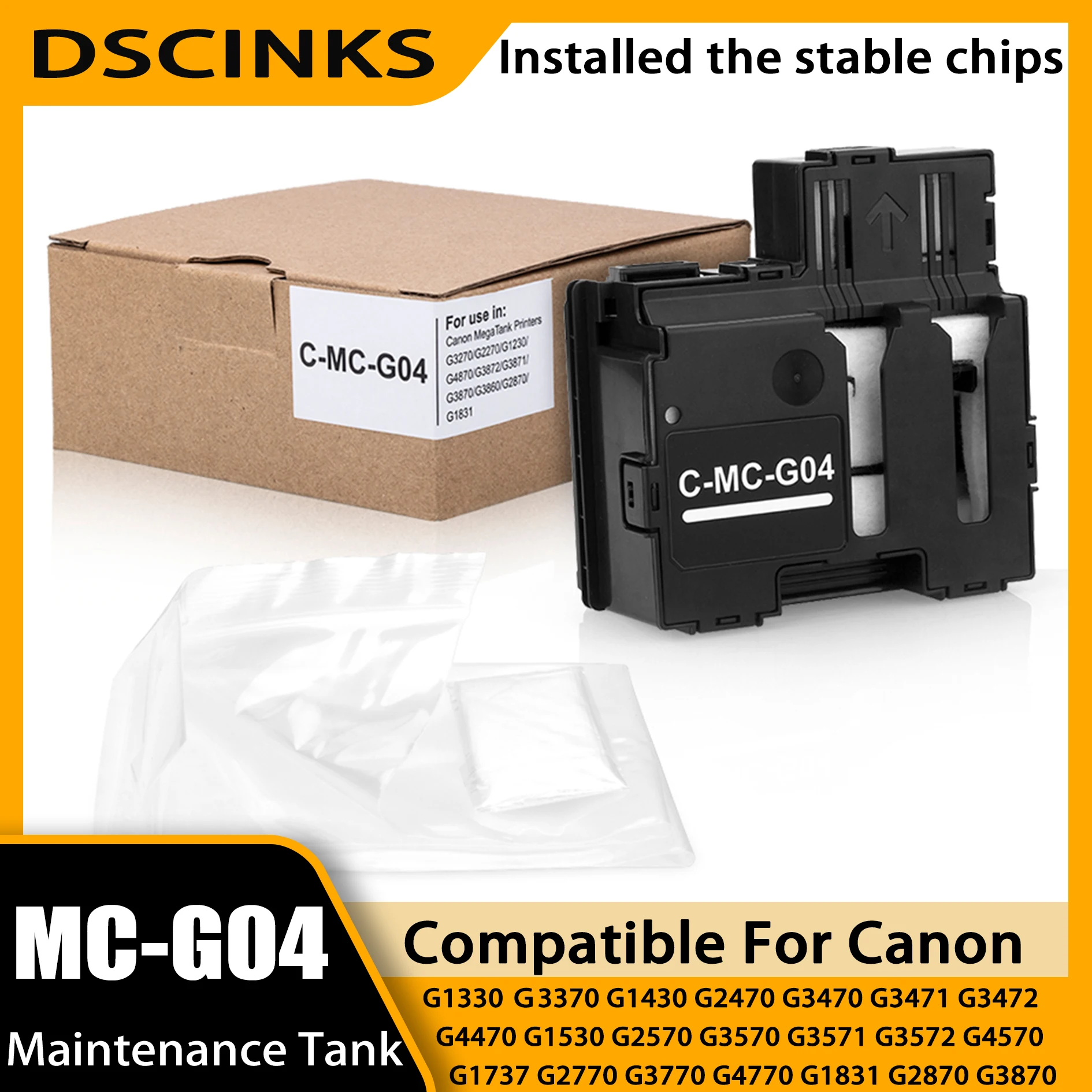 MC-G04 صيانة خرطوشة خزان جمع الحبر النفايات لطابعات Canon PIXMA G1330 G3370 G1430 G2470 G3470 G3471 G3472 G4470 #1