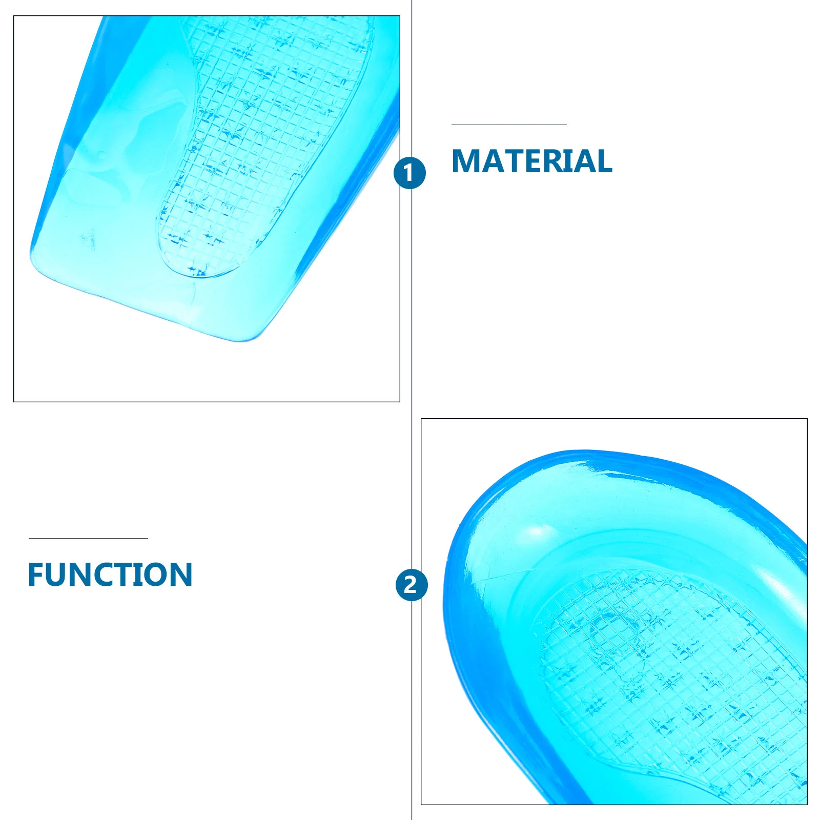 

Silicone Heel Cups Orthotic Pads High Elasticity Fasciitis Relief Toe Spur Support Boosters Foot Inserts Heel