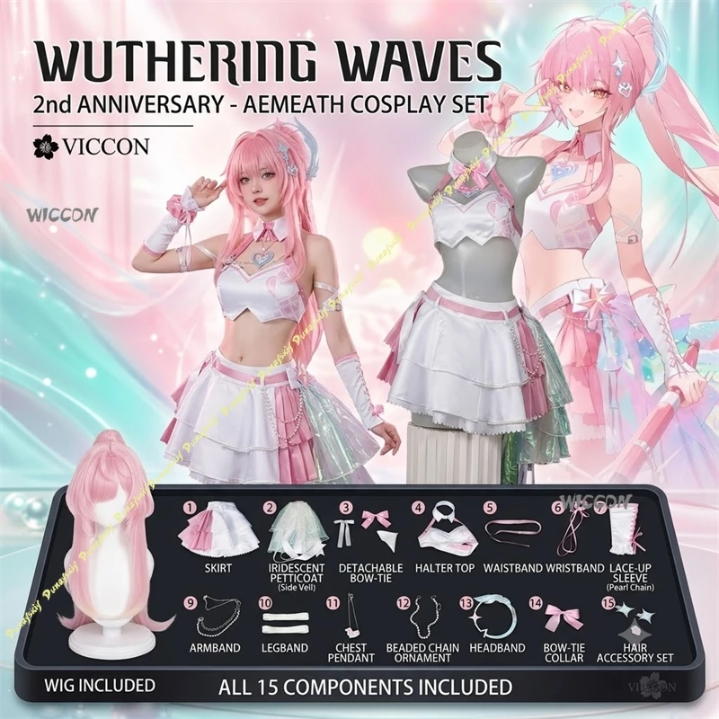 aemeath-costume-anime-game-wuthering-waves-korean-2th-anniversary-cosplay-kawaii-idol-uniform-dress-sweet-lolita-wigs-halloween