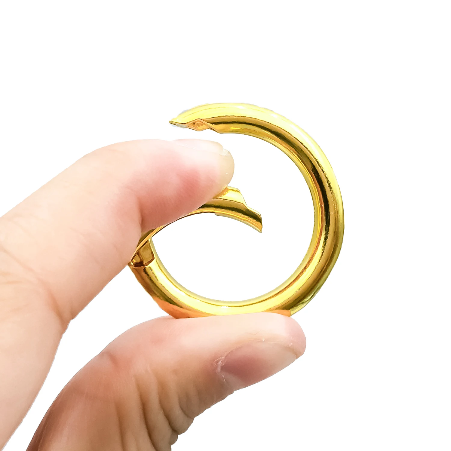 20pcs Spring Gate Rings for DIY Keychain Making