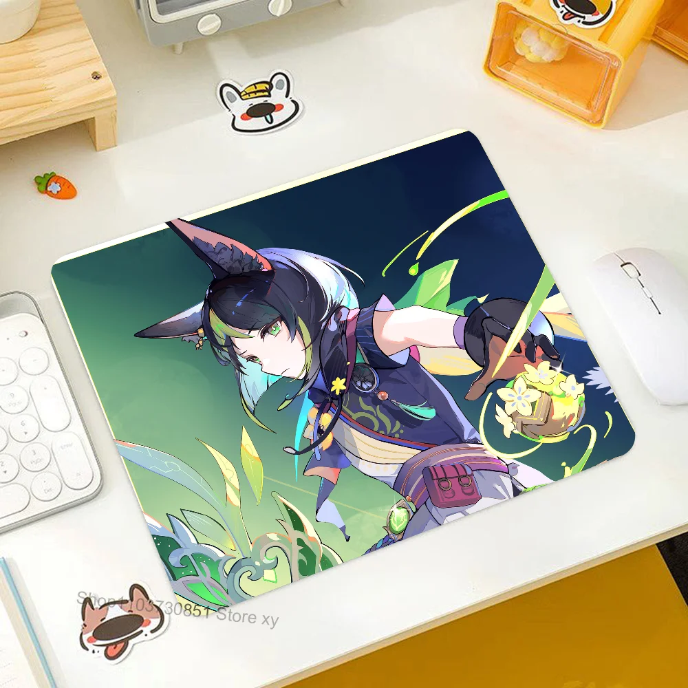 

Tighnari Genshin Impact Mousepad RGB Small Size Gaming Mouse Pad With LED Light Desk Mat Super Smooth Non-slip Rubber