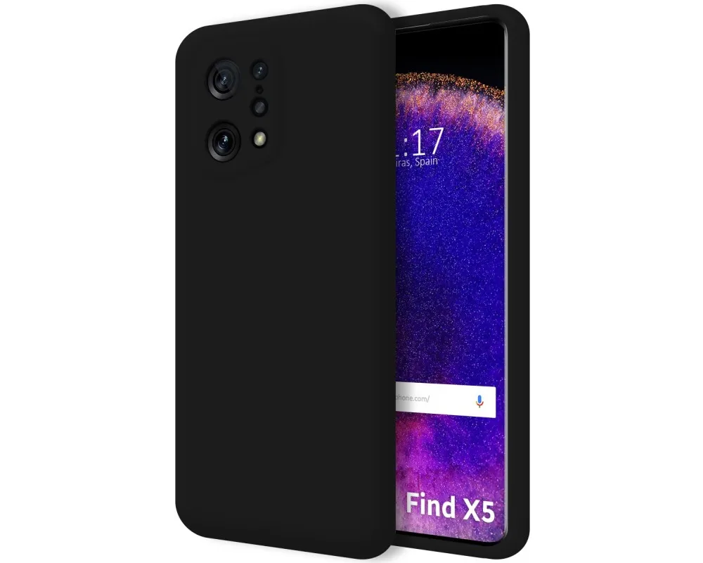 Ultra Soft liquid silicone case for Oppo Find X5 5G Black