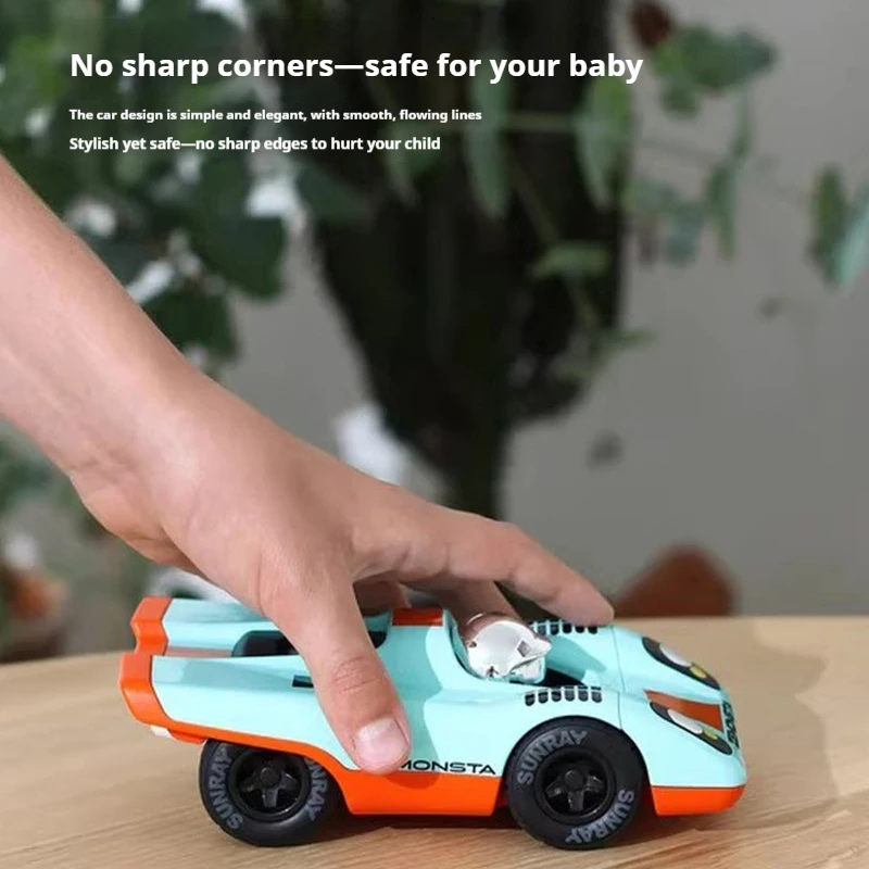 Racing Car Model with Smooth Edges, Desktop Ornament for Home & Office Display, Collectible Decoration and Gift for Model Hobby