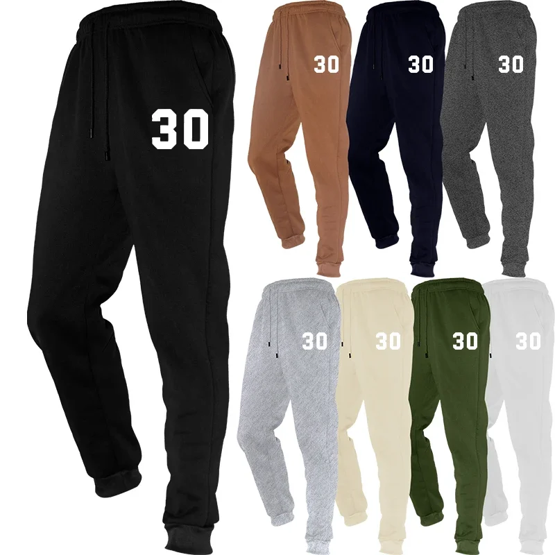 

New Print Men's Spring Autumn Jogging Breathable Multiple Packs Concise Straight Outdoor Sweatpants