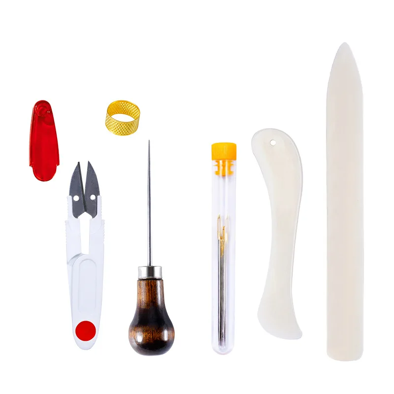 Tools Kit Sewing Craft Diy Working Book Tool Stitching Set Binding Needles Folder Bone Paper Supplies Repair Press Bookbinding