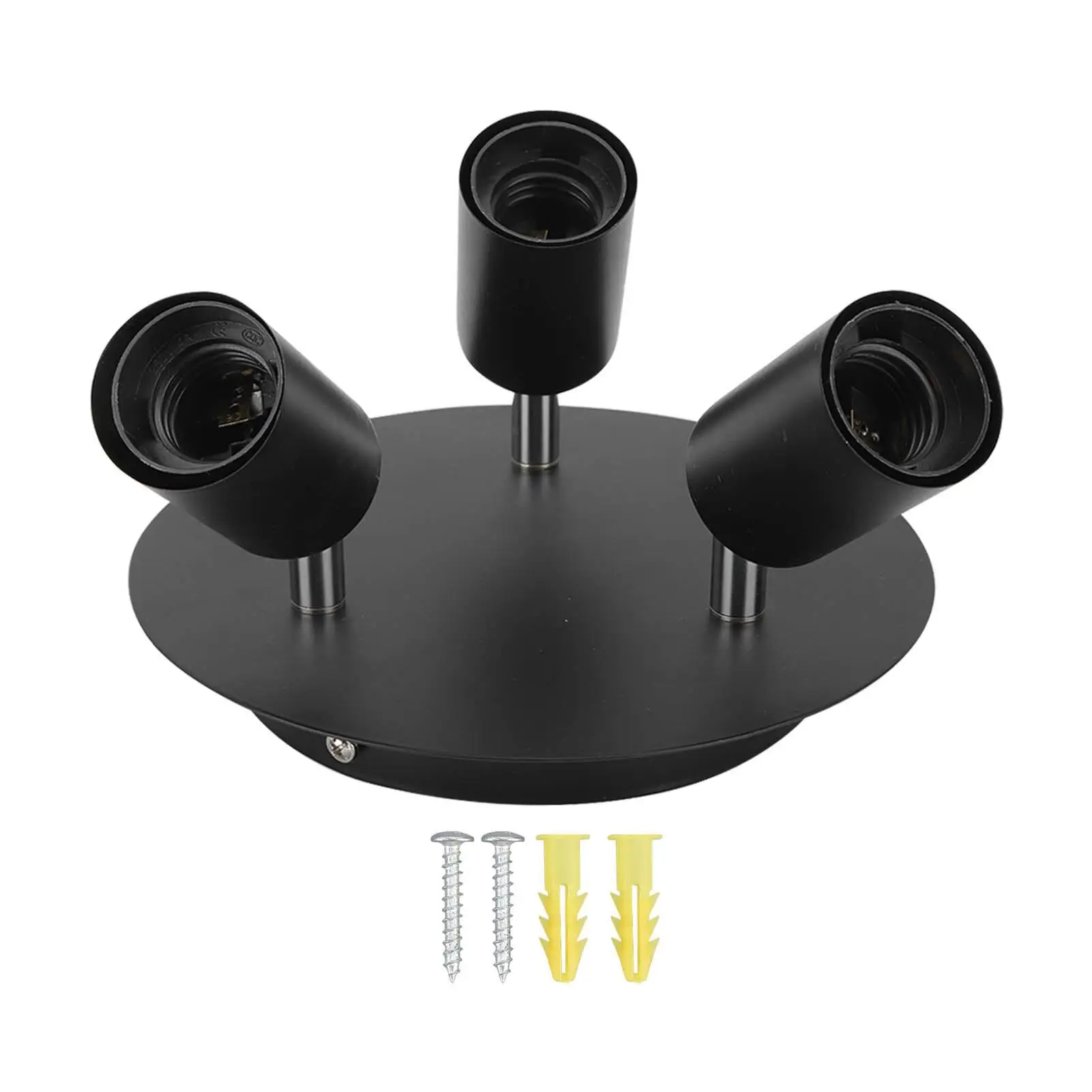 

3 Rotating Ceiling Spotlight Holder Iron ABS for kitchen Lamp Base 85-265V