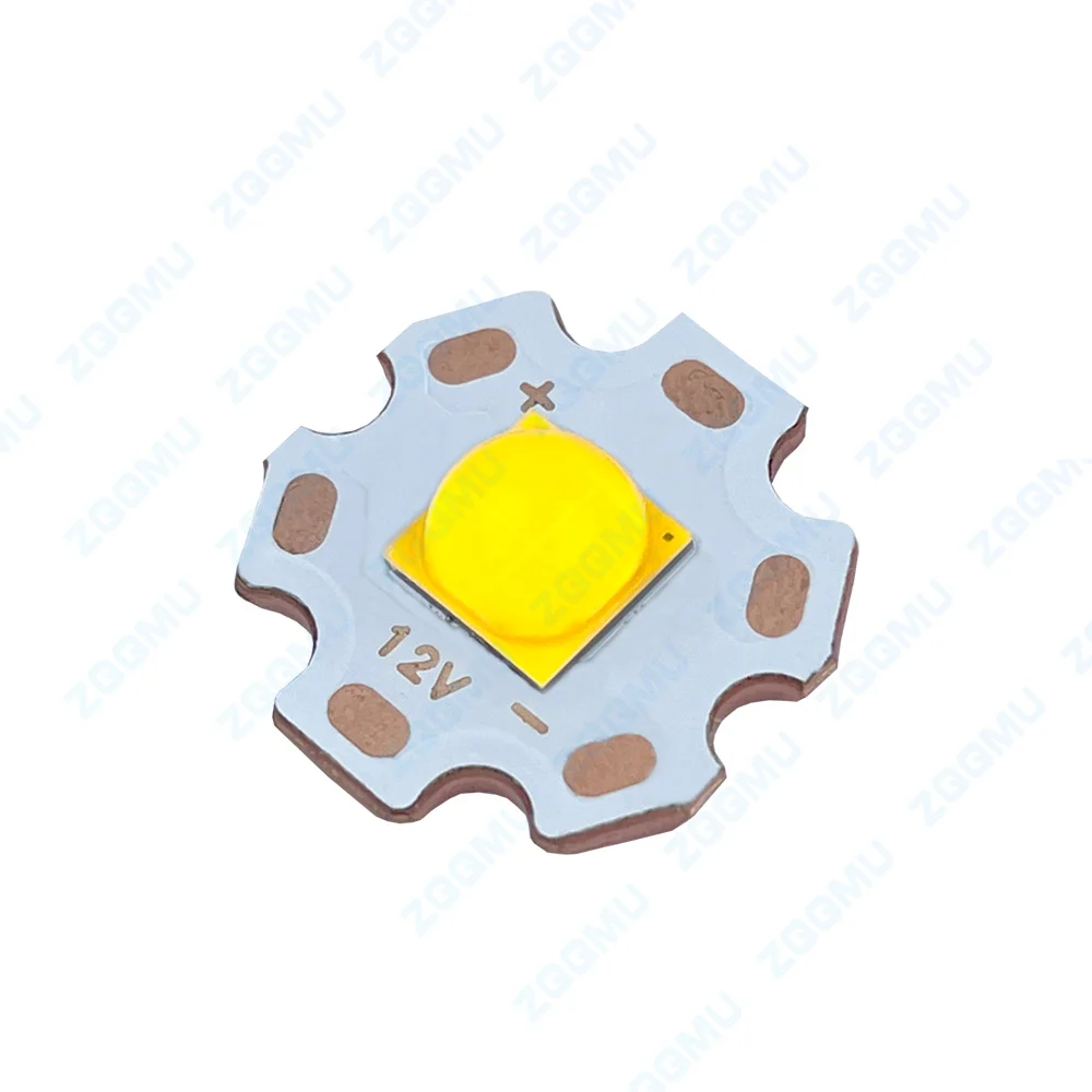 High Power 20W 40W LED Chip 5050 7070 White Warm White 3V 6V 12V with 20MM Copper Base for DIY Flashlight Car Lighting Auto Bulb image 4