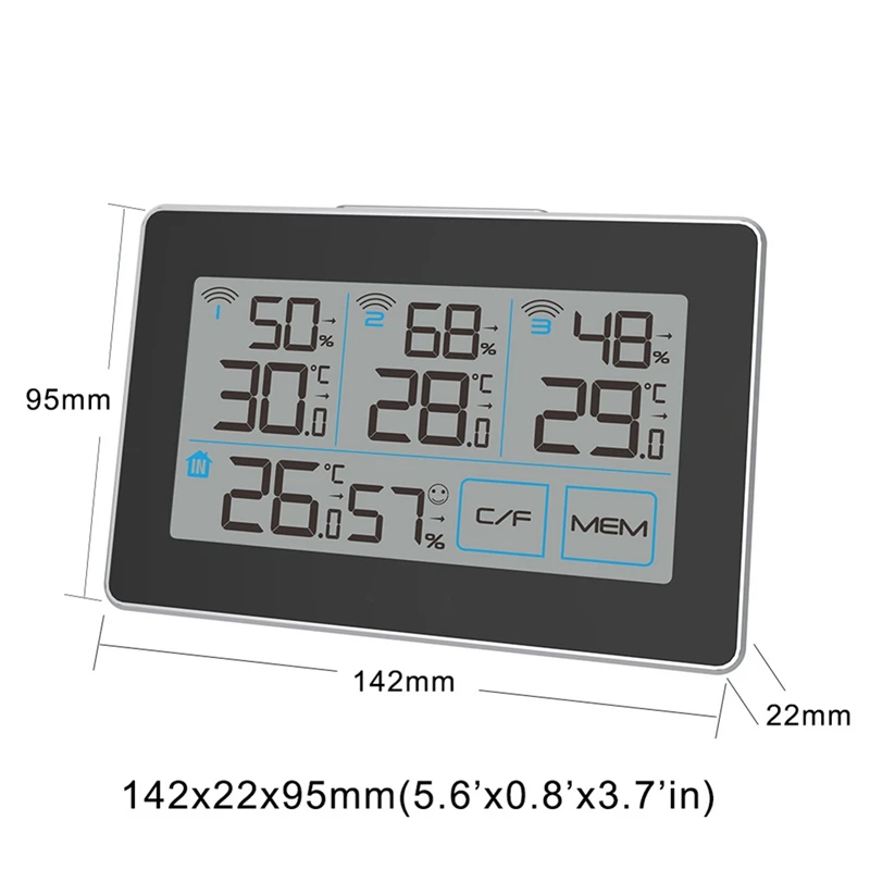 Temperature And Humidity Sensor Digital Thermometer Indoor Hygrometer Temperature Humidity Digital Weather Monitor Durable
