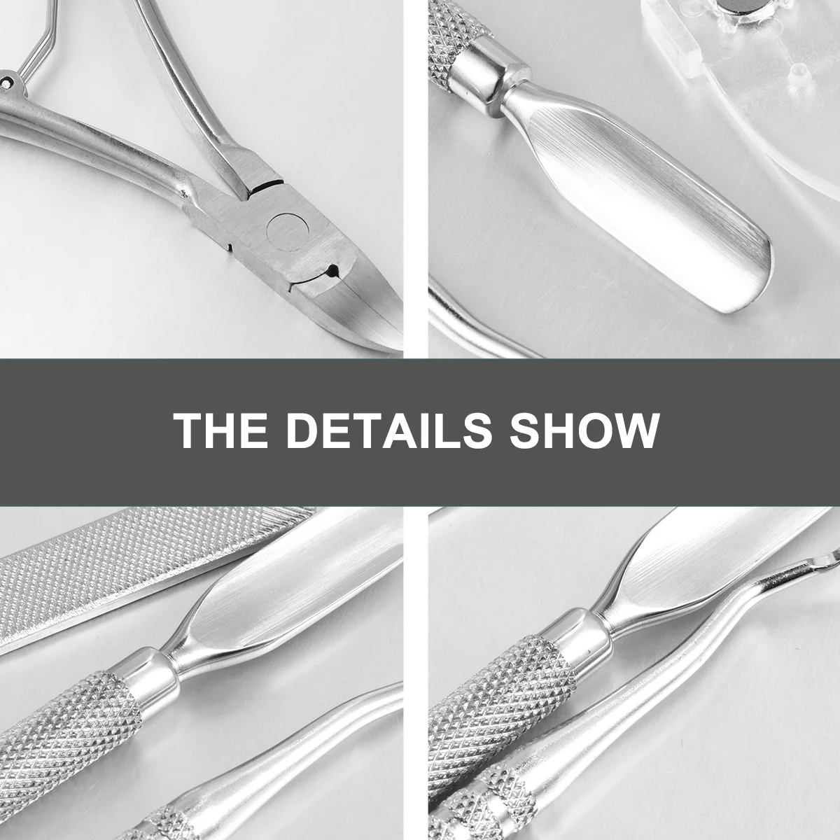 

5pcs Nail Trimmer Set Stainless Steel Nail Clippers Cutter Manicure Tool Pedicure Kit Portable Durable Rustproof Ergonomic