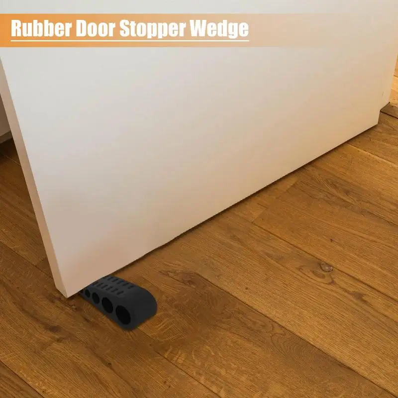 Rubber Door Stopper Wedge Safe Rubber Door Wedge Reusable Door Stops Door Wedge Stopper Non-Scratching Easy-to-Install