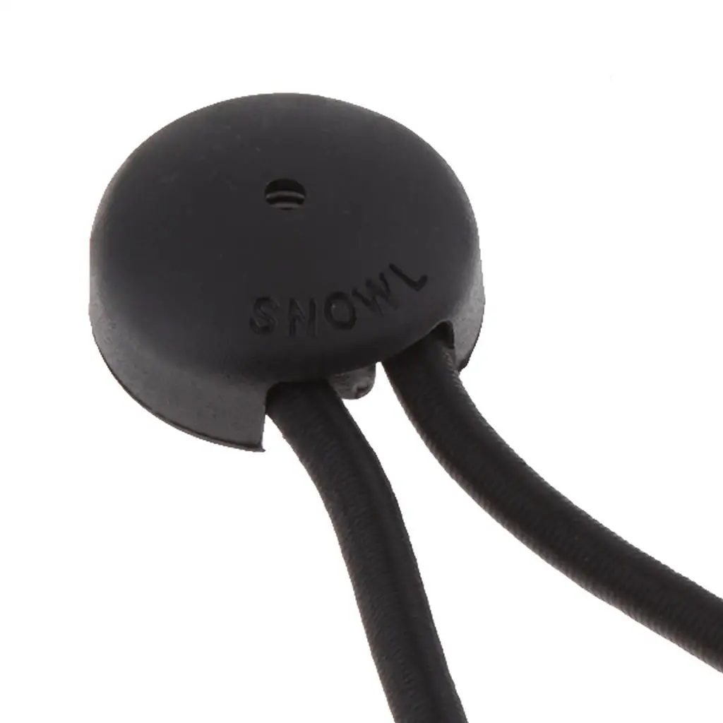 Cuerdas elásticas con bolas, de color negro, hechas de plástico resistente, ideales para sujetar tiendas de campaña, para viajes al aire libre y para asegurar equipaje.