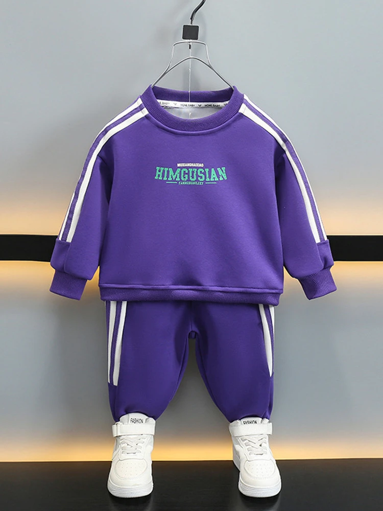 Set sportivo per neonati Primavera Felpa per bambini carina + Pantaloni da jogging 2 pezzi / set Abbigliamento per ragazzi Abiti Tuta da esterno per bambini 2-10 anni