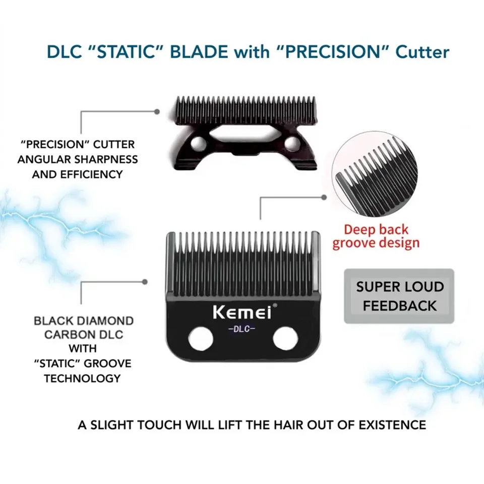 Kemeiバリカン プロ仕様 外部ローターブラシレスモーター搭載 ヘア