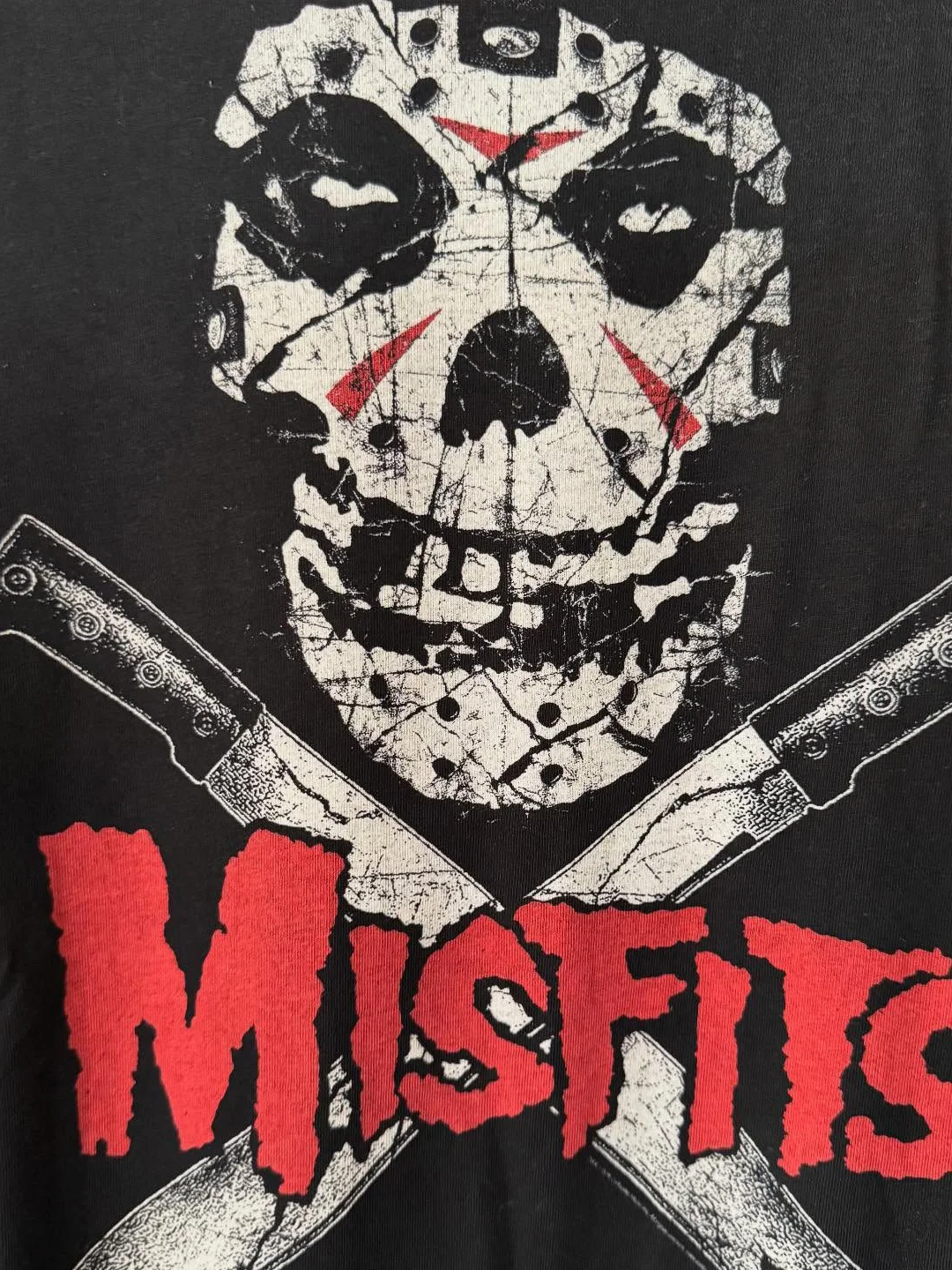Misfits Punk Style Short Sleeve T-Shirt Retro American Hiphop Loose Shoulder Breathable Cotton Top for Youth Casual Wear