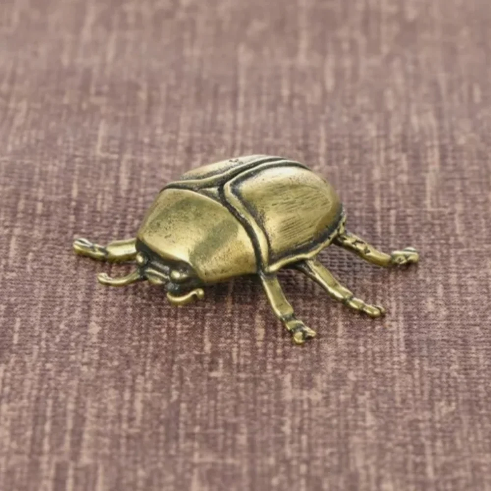 Tabletop Figurine Brass beetle Animal Statue Sculpture Home Decor Gift