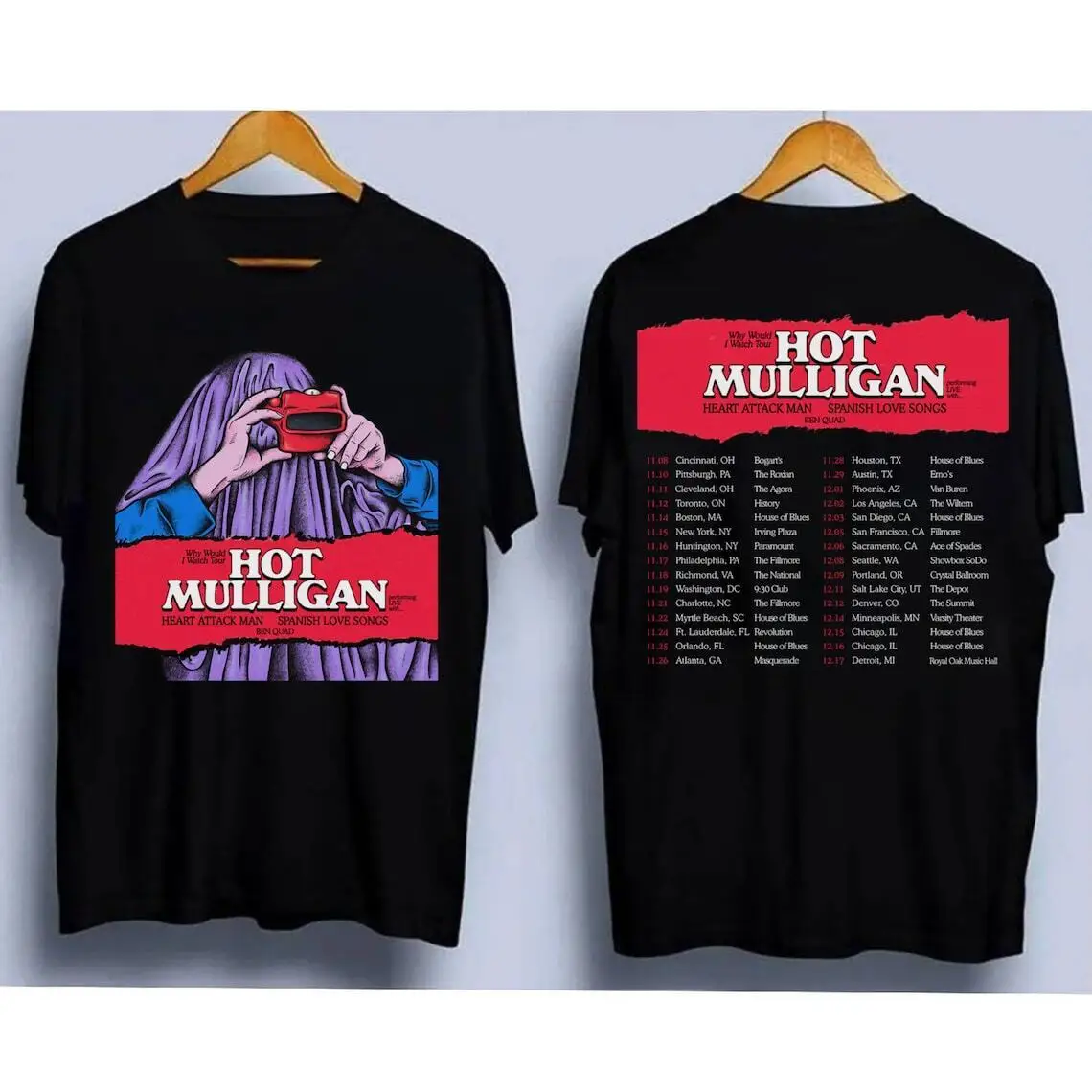 

Популярная рубашка Mulligan 2023, горячий Mulligan 2023 концертная футболка