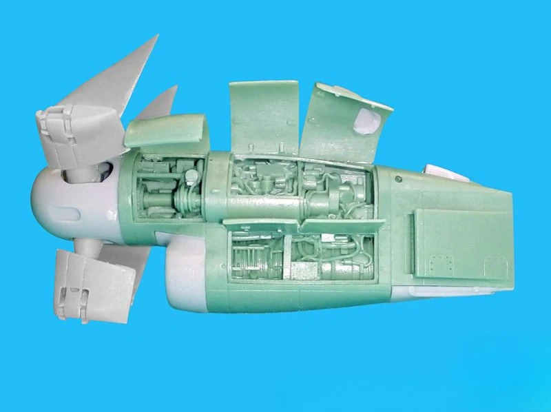 1/72 Scale Die-Cast Resin Aircraft Parts Model Assembled Kit V-22 Osprey Engine Model Unassembled and Unpainted