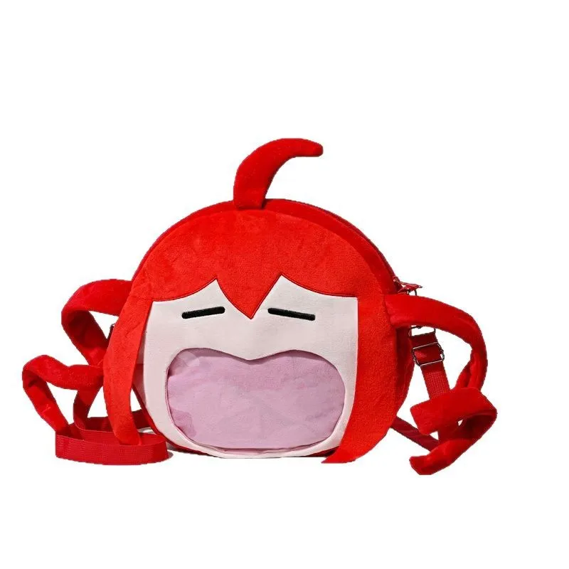 Anime Kasane Teto Cosplay Bag Backpack Kawaii Plush Shoulders Bag Transparent Knapsack Accessories Prop Gift Red - Image 4
