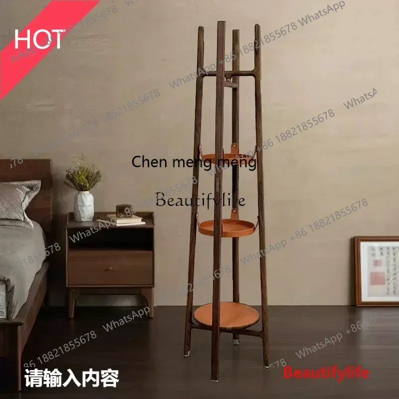 New style New Italian light luxury solid wood rack multi-layer large-capacity Nordic home floor coat rack hanging clothes ss 861