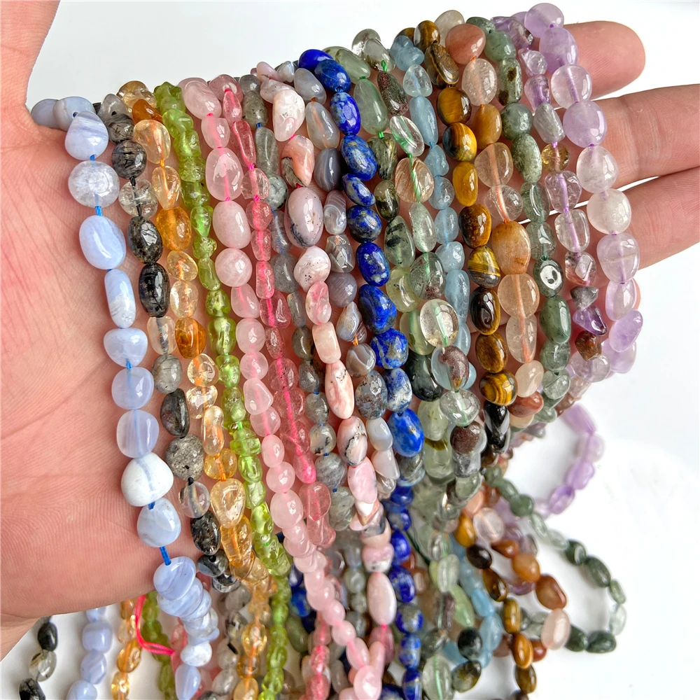 5-8mm Natural Stone Bead Irregular Amethyst Morganite Fluorite Quartz Beads For Jewelry Making DIY Bracelet Necklace 38cm Strand