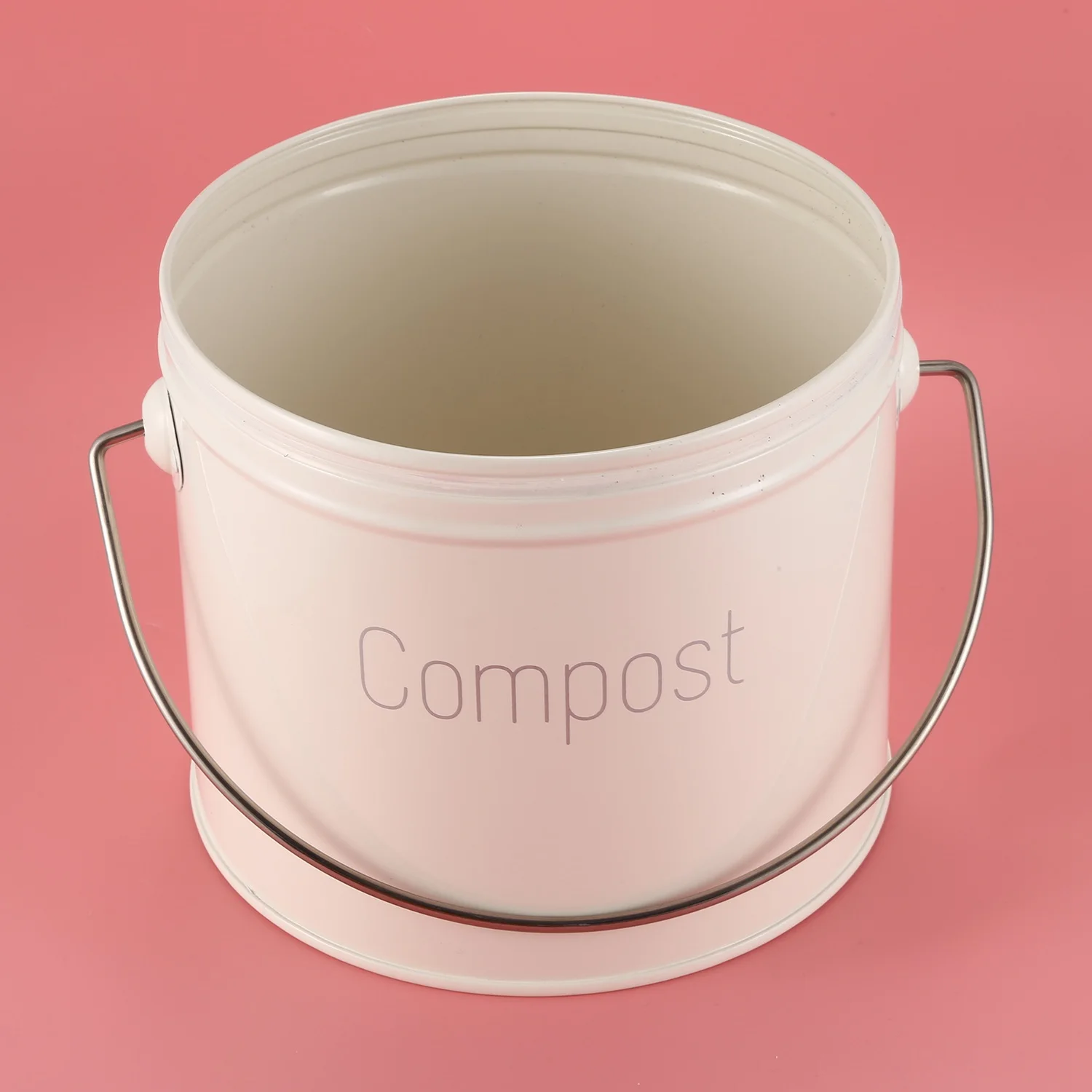 morning Compost Bin 3L - Stainless Steel Kitchen Compost Bin - Kitchen Composter for Food Waste - Coal Filter