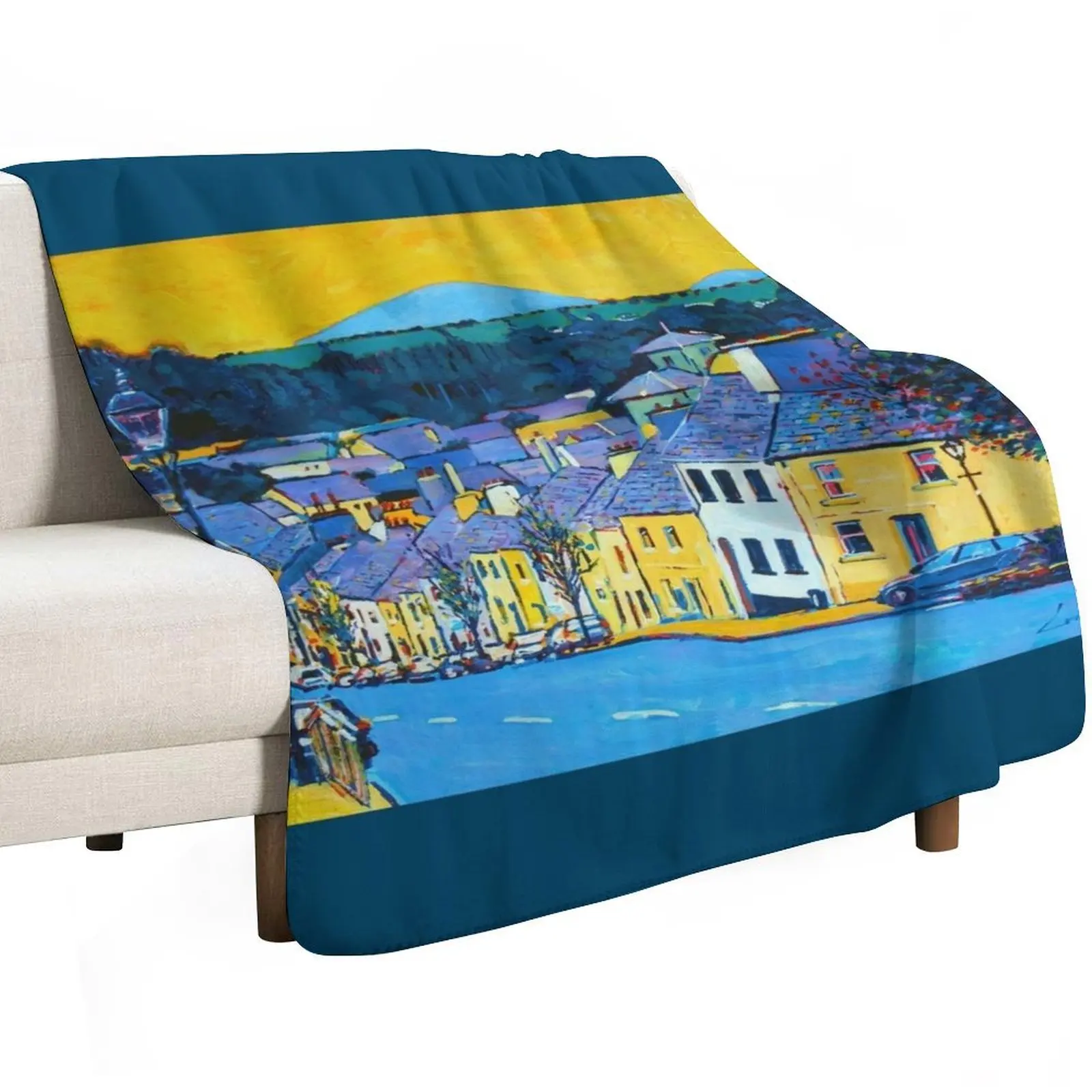 Westport High Street, County Mayo, Ireland Throw Blanket Bed Hairy Sleeping Bag Large Furry Baby Blankets