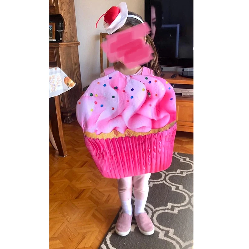 Neue Kinder Cupcake Cosplay Kostüm Halloween rosa Eis Cupcake verkleiden sich für Jungen Mädchen Halloween Purim Karneval Party Outfits